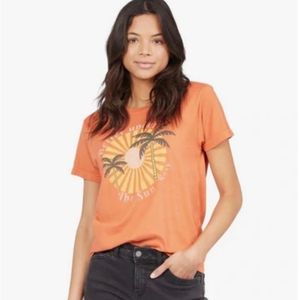 ROXY WOMENS SHIRT WALK ON THE SUN BOYFRIEND Short Sleeve Tee